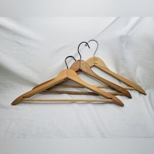 Three Vintage Wood Coat Hangers